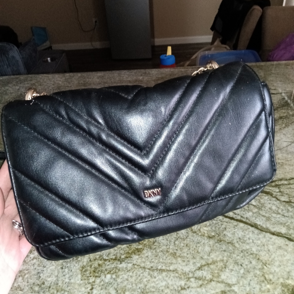 DKNY Black Quilted Women's Bag